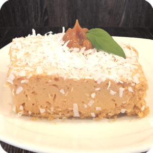 Mousse de arequipe con coco sin azúcar